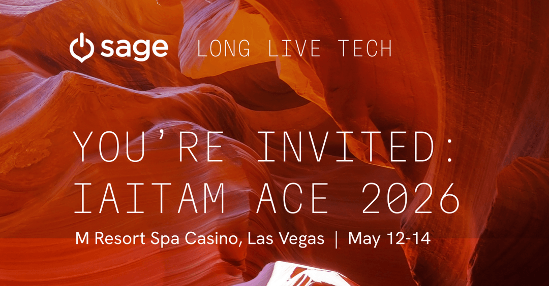 Blog Header – IAITAM ACE 2026 IAITAM ACE 2026 - See Sage Sustainable Electronics in Booth #6